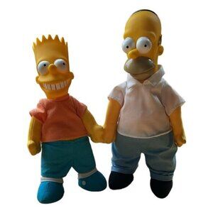 The Simpsons Homer & Bart Plush Doll Set